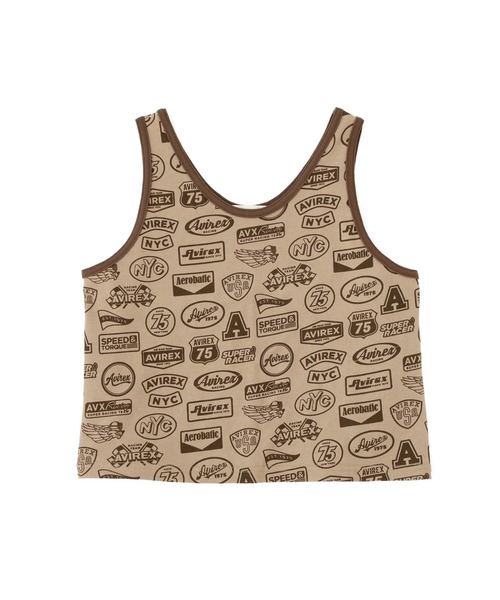 AVIREX(アヴィレックス)の「《直営店限定》RINGER PATCH MOTIF FULL PRINT TANK TOP(タンクトップ・レディース・ネイビー/ライトブラウン・F)」の16枚目の写真