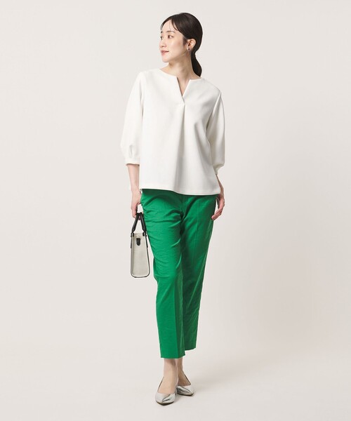 UNITED ARROWS(ユナイテッドアローズ)の「LIGHT SPONGY ブラウス ‐ウォッシャブル‐(シャツ/ブラウス・レディース・ネイビー/オフホワイト/ブラック・FREE)」の7枚目の写真