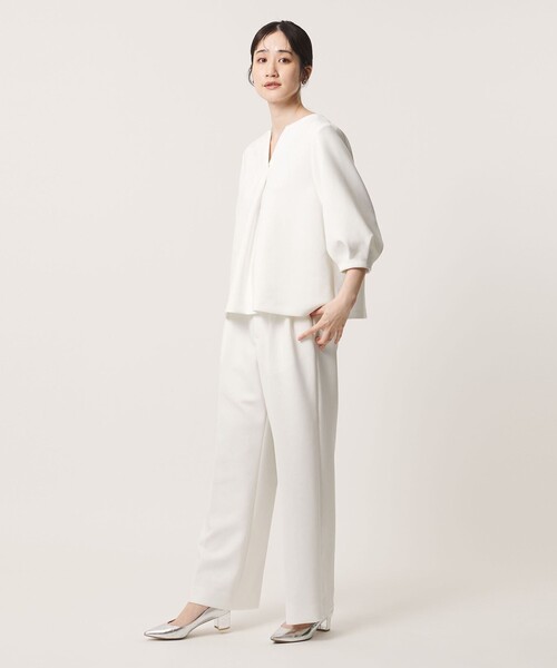 UNITED ARROWS(ユナイテッドアローズ)の「LIGHT SPONGY ブラウス ‐ウォッシャブル‐(シャツ/ブラウス・レディース・ネイビー/オフホワイト/ブラック・FREE)」の10枚目の写真