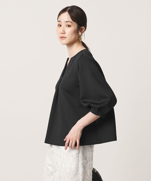 UNITED ARROWS(ユナイテッドアローズ)の「LIGHT SPONGY ブラウス ‐ウォッシャブル‐(シャツ/ブラウス・レディース・ネイビー/オフホワイト/ブラック・FREE)」の12枚目の写真