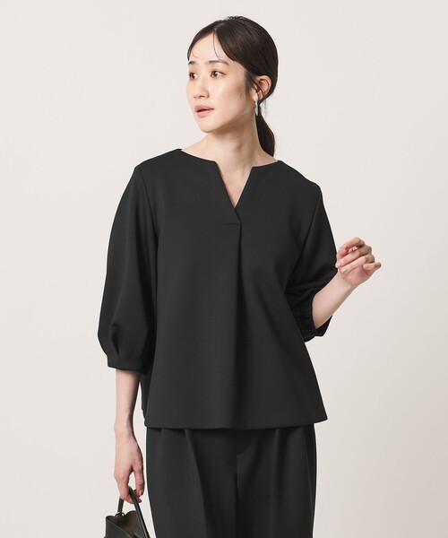 UNITED ARROWS(ユナイテッドアローズ)の「LIGHT SPONGY ブラウス ‐ウォッシャブル‐(シャツ/ブラウス・レディース・ネイビー/オフホワイト/ブラック・FREE)」の20枚目の写真