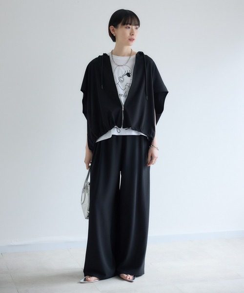 Paradise Picnic(パラダイスピクニック)の「cloche 機能素材ワイドパンツ(その他パンツ・レディース・ベージュ/チャコールグレー/ブラック・FREE)」の9枚目の写真