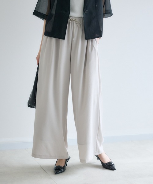 Paradise Picnic(パラダイスピクニック)の「cloche 機能素材ワイドパンツ(その他パンツ・レディース・ベージュ/チャコールグレー/ブラック・FREE)」の13枚目の写真