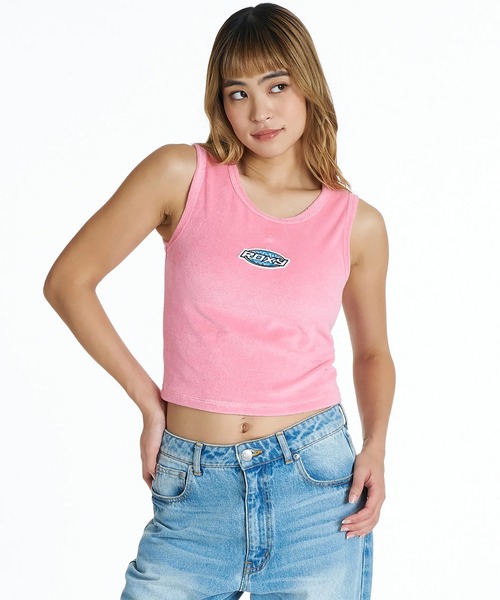 ROXY(ロキシー)の「ROXY/ロキシー タンクトップ ショート丈 クロップド丈 ワンポイント RSL262029(タンクトップ・レディース・ホワイト/ブラック/ブルー/ピンク・M/L)」の11枚目の写真