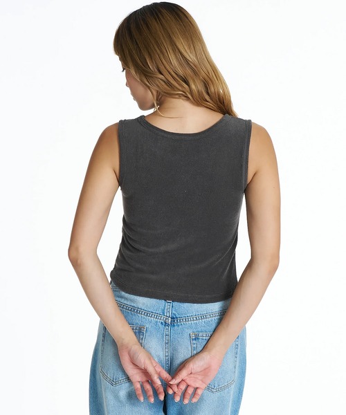 ROXY(ロキシー)の「ROXY/ロキシー タンクトップ ショート丈 クロップド丈 ワンポイント RSL262029(タンクトップ・レディース・ホワイト/ブラック/ブルー/ピンク・M/L)」の8枚目の写真