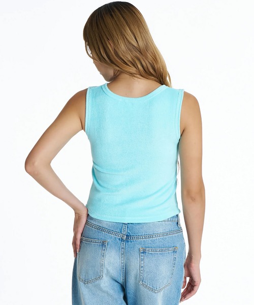 ROXY(ロキシー)の「ROXY/ロキシー タンクトップ ショート丈 クロップド丈 ワンポイント RSL262029(タンクトップ・レディース・ホワイト/ブラック/ブルー/ピンク・M/L)」の10枚目の写真