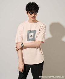 a.v.v | 【コラボ/接触冷感】ＫＡＮＧＯＬスクエアプリントロングシルエットカットソー(Tシャツ/カットソー)