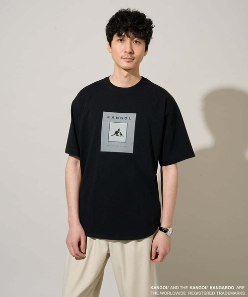 a.v.v(アーヴェヴェ)の「【コラボ/接触冷感】KANGOLスクエアプリントロングシルエットカットソー(Tシャツ/カットソー・メンズ・ピンク/ブラック・46/48)」の10枚目の写真