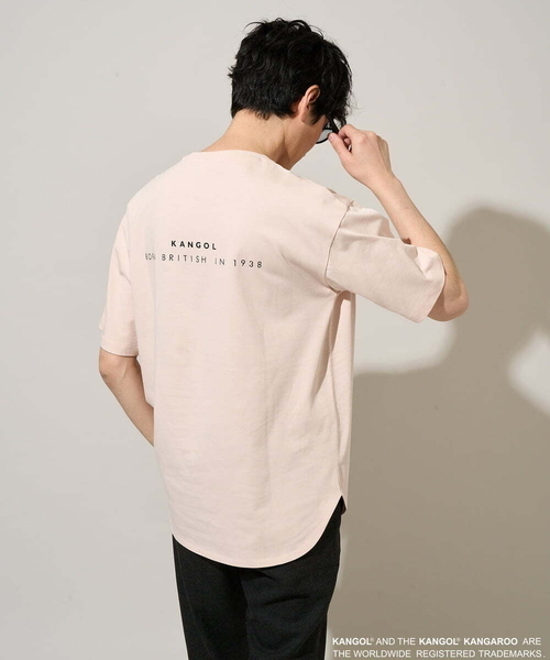 a.v.v(アーヴェヴェ)の「【コラボ/接触冷感】KANGOLスクエアプリントロングシルエットカットソー(Tシャツ/カットソー・メンズ・ピンク/ブラック・46/48)」の15枚目の写真