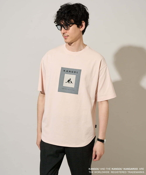 a.v.v(アーヴェヴェ)の「【コラボ/接触冷感】KANGOLスクエアプリントロングシルエットカットソー(Tシャツ/カットソー・メンズ・ピンク/ブラック・46/48)」の16枚目の写真