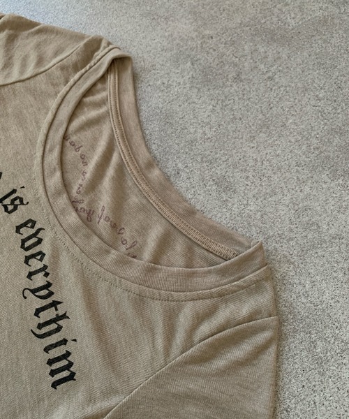 Teem Store(チームストア)の「レタリングプリントシアーピチTシャツ(Tシャツ/カットソー・レディース・ブラウン・M/S)」の9枚目の写真