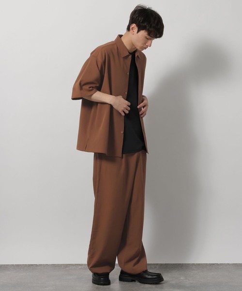 LAKOLE（ラコレ）の「楊柳ジャガードレギュラーシャツ / 648304（シャツ/ブラウス・メンズ・グレイッシュベージュ/テラコッタ/カーキ/ブラック・LARGE/MEDIUM）」の18枚目の写真