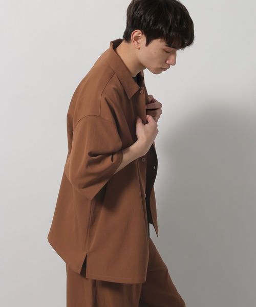 LAKOLE（ラコレ）の「楊柳ジャガードレギュラーシャツ / 648304（シャツ/ブラウス・メンズ・グレイッシュベージュ/テラコッタ/カーキ/ブラック・LARGE/MEDIUM）」の21枚目の写真