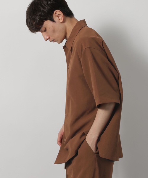 LAKOLE（ラコレ）の「楊柳ジャガードレギュラーシャツ / 648304（シャツ/ブラウス・メンズ・グレイッシュベージュ/テラコッタ/カーキ/ブラック・LARGE/MEDIUM）」の22枚目の写真