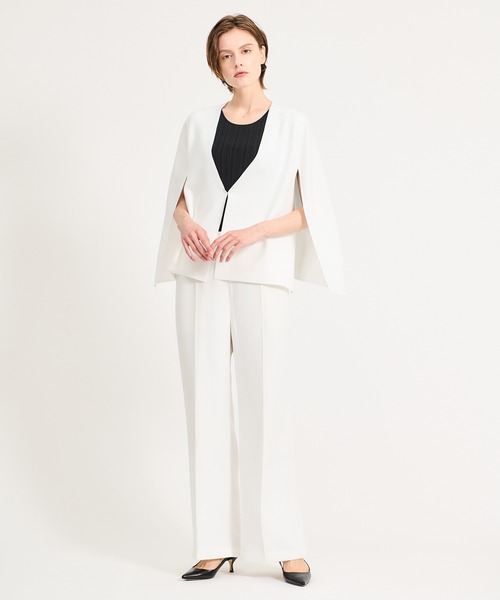 ESTNATION（エストネーション）の「ESTNATION / ニットコンビリバーパンツ（スラックス・レディース・ホワイト・38/36）」の5枚目の写真