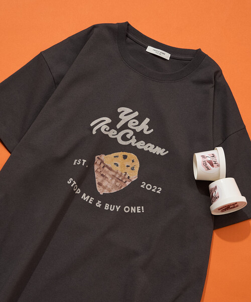 セール】限定展開 別注 YEH! ice cream プリント 半袖 Tシャツ（T