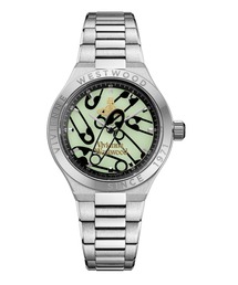 「Vivienne Westwood/ヴィヴィアン・ウエストウッド」バーウィック - ライトグリーン ダイヤル & シルバー ブレスレット