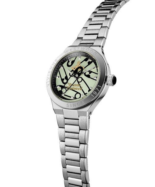 Vivienne Westwood(ヴィヴィアンウエストウッド)の「「Vivienne Westwood/ヴィヴィアン・ウエストウッド」バーウィック - ライトグリーン ダイヤル & シルバー ブレスレット(アナログ腕時計・レディース・シルバー系・37mm)」の4枚目の写真