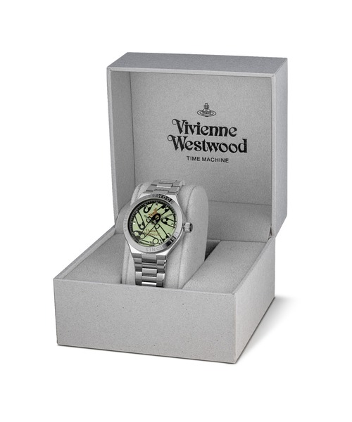 Vivienne Westwood(ヴィヴィアンウエストウッド)の「「Vivienne Westwood/ヴィヴィアン・ウエストウッド」バーウィック - ライトグリーン ダイヤル & シルバー ブレスレット(アナログ腕時計・レディース・シルバー系・37mm)」の8枚目の写真