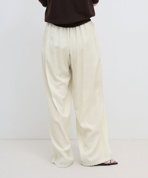 select MOCA(セレクトモカ)の「リネンライクタックドロストボリュームイージーパンツ(その他パンツ・レディース・ナチュラル/ブラック・FREE/MEDIUM/TALL)」の7枚目の写真