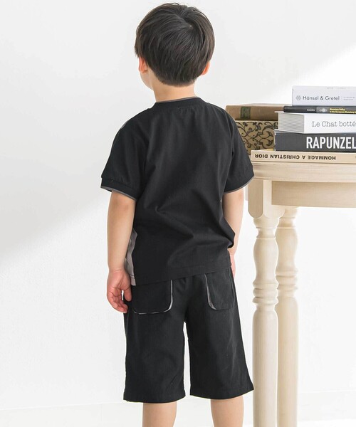 BeBe Petits Pois Vert(ベベプチポワヴェール)の「マチ配色ショートパンツ(その他パンツ・キッズ・ブラック/ベージュ・120cm/130cm/150cm/140cm/110cm/160cm)」の5枚目の写真