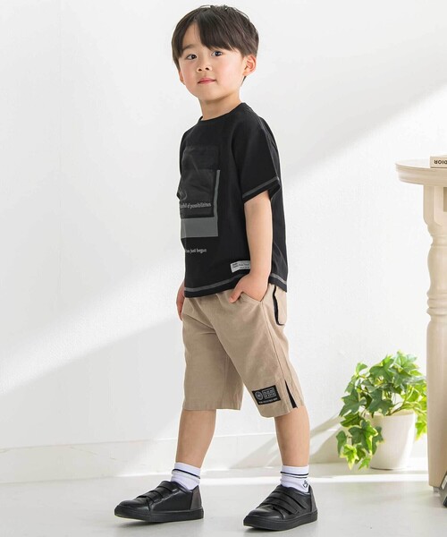 BeBe Petits Pois Vert(ベベプチポワヴェール)の「マチ配色ショートパンツ(その他パンツ・キッズ・ブラック/ベージュ・120cm/130cm/150cm/140cm/110cm/160cm)」の8枚目の写真