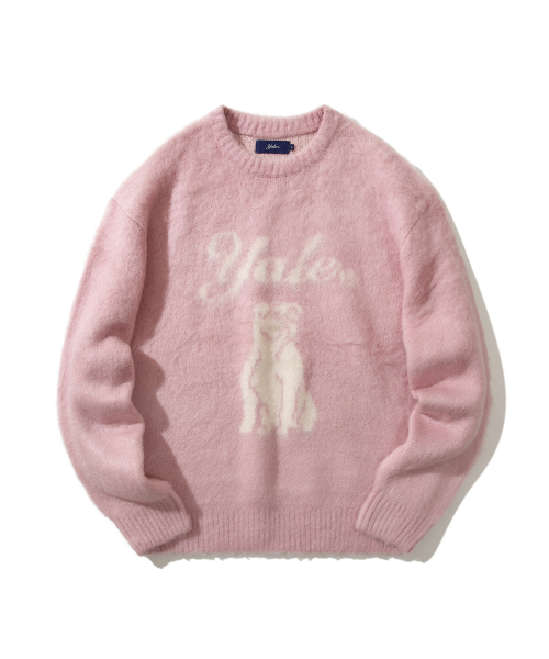 YALE(イェール)の「ヘリテージダンブラシラウンドニット_ピンク(ニット/セーター・レディース・その他・LARGE/MEDIUM/SMALL/X-LARGE/X-SMALL)」の2枚目の写真