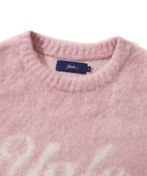 YALE(イェール)の「ヘリテージダンブラシラウンドニット_ピンク(ニット/セーター・レディース・その他・LARGE/MEDIUM/SMALL/X-LARGE/X-SMALL)」の4枚目の写真
