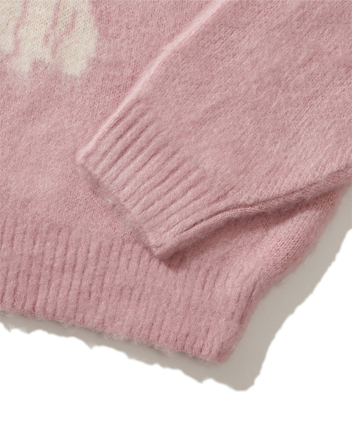 YALE(イェール)の「ヘリテージダンブラシラウンドニット_ピンク(ニット/セーター・レディース・その他・LARGE/MEDIUM/SMALL/X-LARGE/X-SMALL)」の6枚目の写真