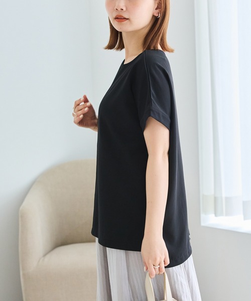 LAVEANGE(ラビアンジェ)の「3WAYチェーン付き異素材プルオーバー(Tシャツ/カットソー・レディース・ブラック/アイボリー・4L/5L/M/LL/3L)」の19枚目の写真