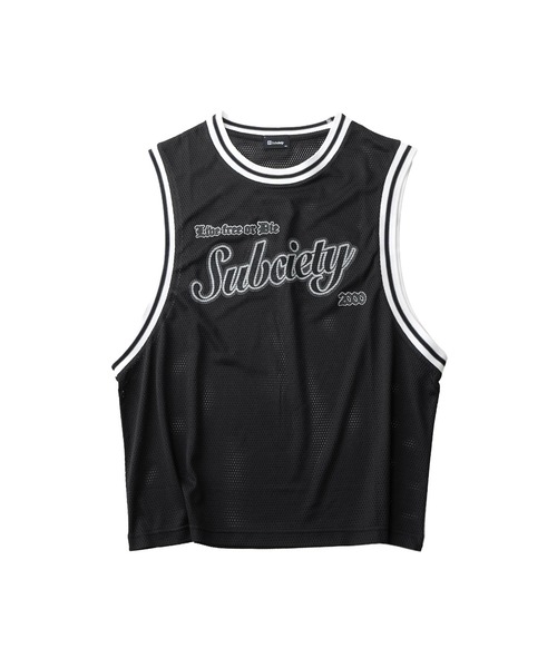 Subciety(サブサエティ)の「Tank top game shirt(タンクトップ・メンズ・ホワイト/ブラック/ブラック系その他・SMALL/MEDIUM/LARGE/X-LARGE)」の5枚目の写真