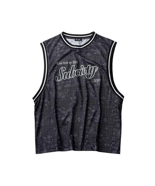Subciety(サブサエティ)の「Tank top game shirt(タンクトップ・メンズ・ホワイト/ブラック/ブラック系その他・SMALL/MEDIUM/LARGE/X-LARGE)」の6枚目の写真