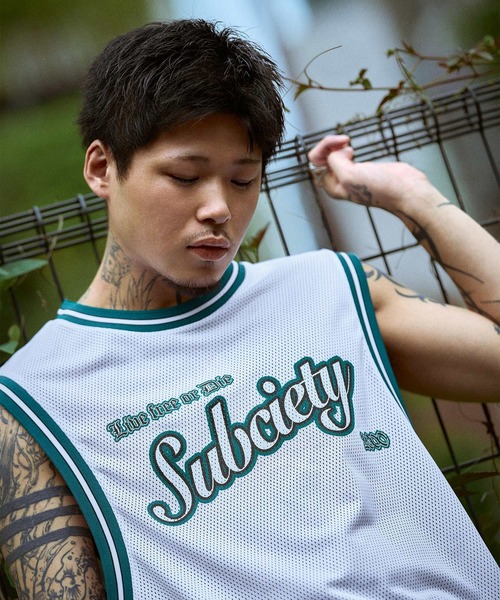 Subciety(サブサエティ)の「Tank top game shirt(タンクトップ・メンズ・ホワイト/ブラック/ブラック系その他・SMALL/MEDIUM/LARGE/X-LARGE)」の8枚目の写真