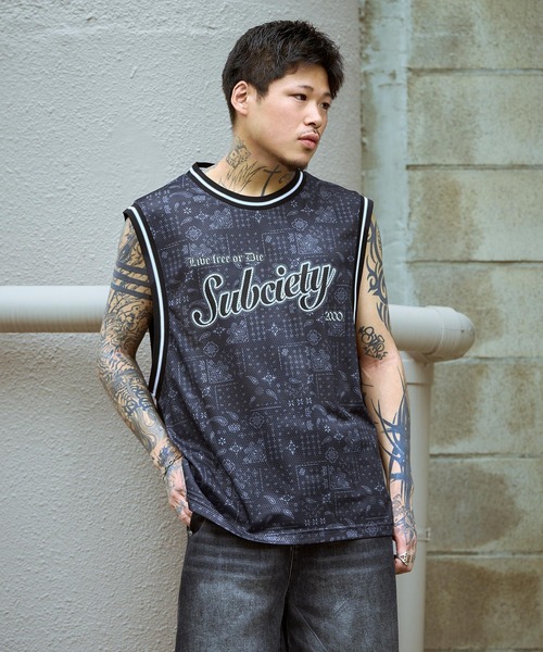 Subciety(サブサエティ)の「Tank top game shirt(タンクトップ・メンズ・ホワイト/ブラック/ブラック系その他・SMALL/MEDIUM/LARGE/X-LARGE)」の21枚目の写真