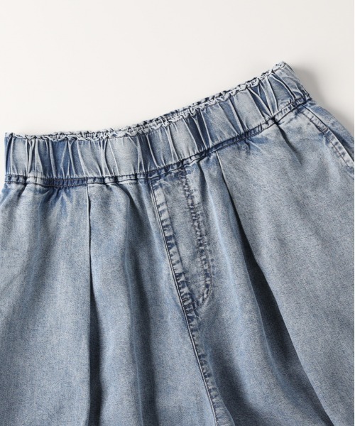 Right-on(ライトオン)の「HONEYSUCKLE ROSE(ハニーサックルローズ)COOLTOUCHデニムガウチョパンツ(デニムパンツ・レディース・ライトインディゴブルー/ダークインディゴブルー/ブラック・M/L)」の5枚目の写真