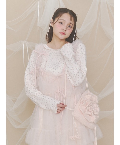 merry jenny(メリージェニー)の「お花のちいさなリュック(バックパック/リュック・レディース・ブラック/ピンク/オフホワイト・FREE)」の16枚目の写真
