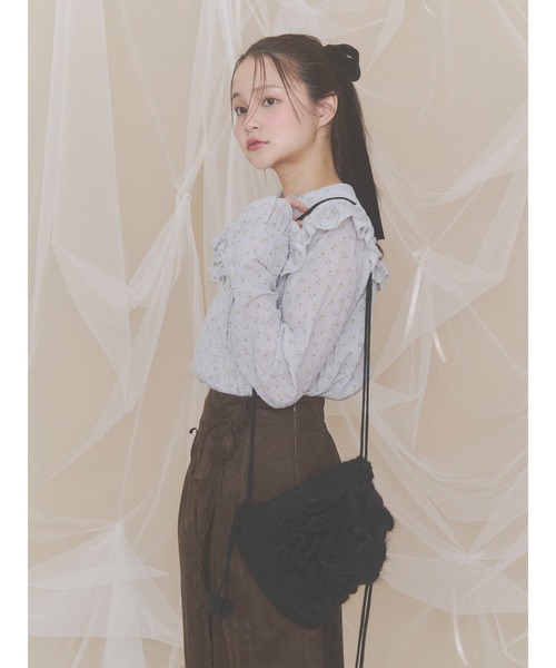 merry jenny(メリージェニー)の「お花のちいさなリュック(バックパック/リュック・レディース・ブラック/ピンク/オフホワイト・FREE)」の19枚目の写真