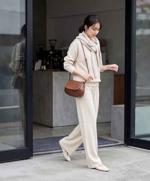 STYLE DELI(スタイルデリ)の「【DELI by】ラウンドフラップレザーミニショルダーバッグ(ショルダーバッグ・レディース・ブラウン/ホワイト/ブラック・FREE)」の5枚目の写真