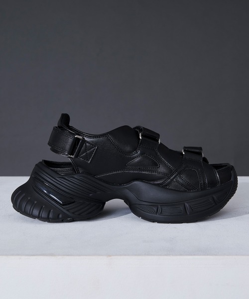 Ellno Loset(エルノロゼット)の「ダブルベルトボリュームソールサンダル(サンダル・メンズ・ブラック・X-LARGE/LARGE/MEDIUM/SMALL/X-SMALL)」の7枚目の写真
