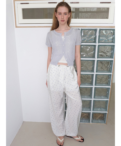 ETMON(エトモン)の「Crochet Puff Cardigan, Light Grey(カーディガン/ボレロ・レディース・その他・F)」の5枚目の写真