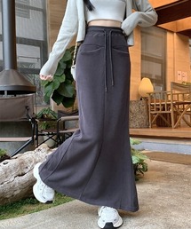 ドローストリングマーメイドロングスカート