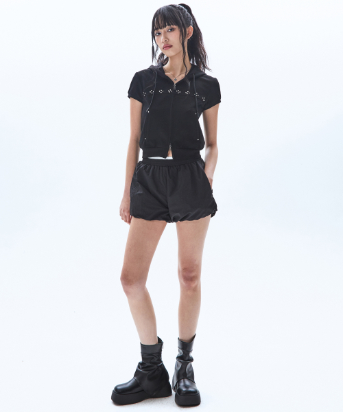 RAIMENT(レイメント)の「(W) ウィメンズナイロンパンプキンバルーンショーツ_ブラック(その他パンツ・レディース・その他・WM/WS)」の2枚目の写真