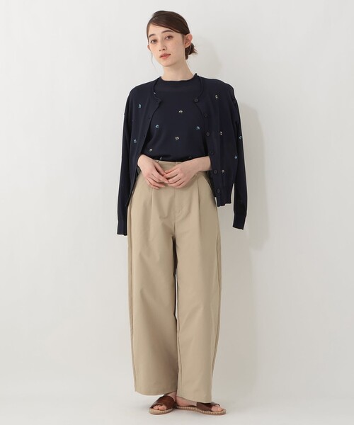 Afternoon Tea(アフタヌーンティー)の「小花刺繍半袖プルオーバー(Tシャツ/カットソー・レディース・ネイビー/グレー・MEDIUM)」の9枚目の写真