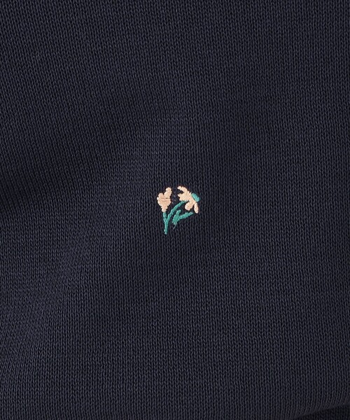 Afternoon Tea(アフタヌーンティー)の「小花刺繍半袖プルオーバー(Tシャツ/カットソー・レディース・ネイビー/グレー・MEDIUM)」の3枚目の写真