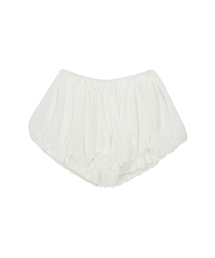Pleated Balloon Shorts White