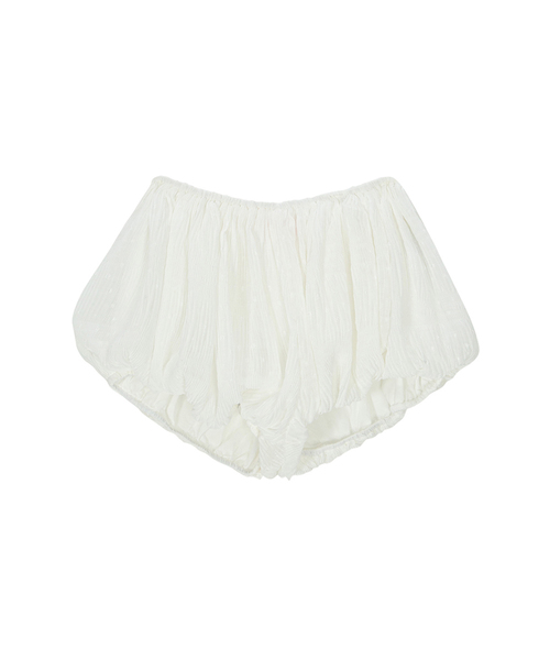HIGHTIDEFRANKIE(ハイタイドフランキー)の「Pleated Balloon Shorts White(その他パンツ・レディース・ホワイト・FREE)」の1枚目の写真