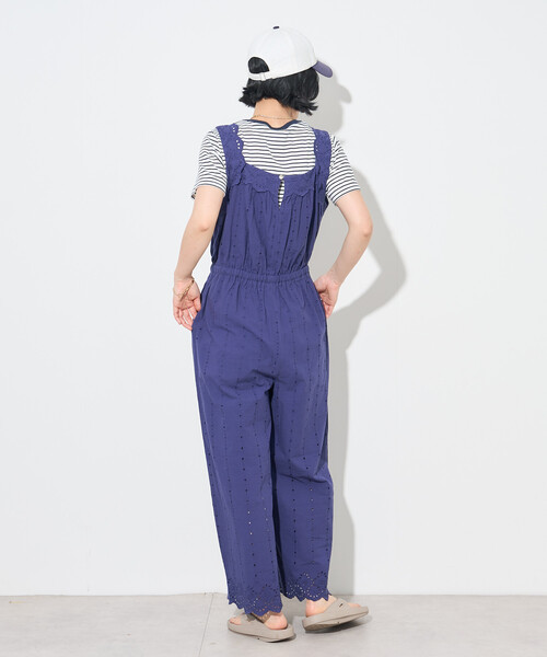 FREAK'S STORE(フリークスストア)の「インド スカラップサロペット(サロペット/オーバーオール・レディース・ブラック/ブルー/オフホワイト・フリ-)」の6枚目の写真