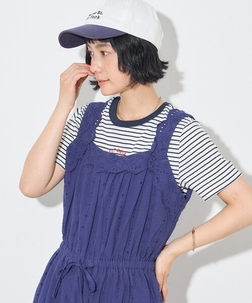 FREAK'S STORE(フリークスストア)の「インド スカラップサロペット(サロペット/オーバーオール・レディース・ブラック/ブルー/オフホワイト・フリ-)」の8枚目の写真
