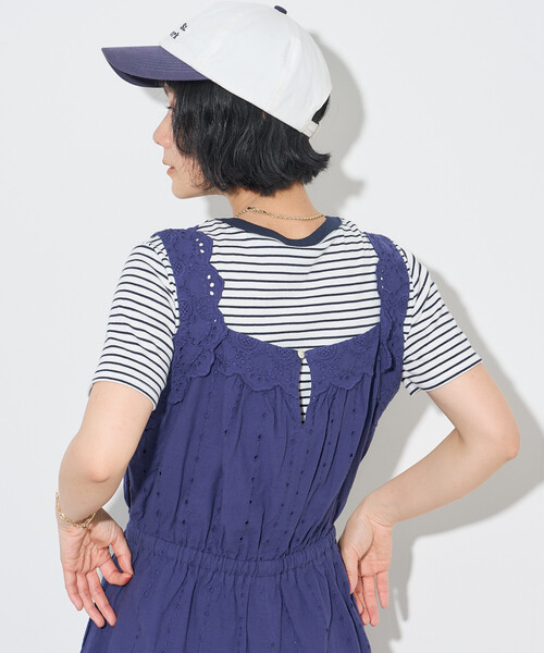 FREAK'S STORE(フリークスストア)の「インド スカラップサロペット(サロペット/オーバーオール・レディース・ブラック/ブルー/オフホワイト・フリ-)」の9枚目の写真