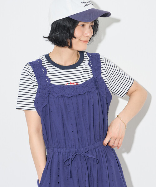 FREAK'S STORE(フリークスストア)の「インド スカラップサロペット(サロペット/オーバーオール・レディース・ブラック/ブルー/オフホワイト・フリ-)」の10枚目の写真